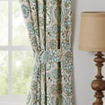 thumbnail image 3 of Ellis Curtain Paisley Prism Tailored 3" Rod Pocket Curtain Panel Pair with Tie Backs 100" x 84" Latte, 3 of 5