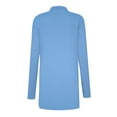 thumbnail image 4 of ZKIRBJV Cardigan Sweaters for Women Heavyweight Long Sleeve Womens Shrugs Open Front Shrug Cardigan Solid Color Dressy Casual Soft Cotton Cardigans Light Blue M, 4 of 5