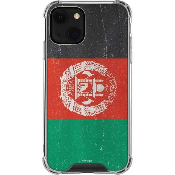 Skinit Countries of the World Afghanistan Flag Distressed iPhone 14 Plus Clear Case