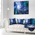 thumbnail image 3 of Designart Blue Fractal Star Pattern - Abstract Throw Pillow - 16x16, 3 of 5