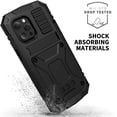 thumbnail image 6 of Case for iPhone 13 Pro Max,Heavy Duty Shockproof Full-Body Sturdy Protective Metal Hard Case with Built-in Screen Protector and Stand for iPhone 13 Pro Max 6.7 inch (Black), 6 of 7