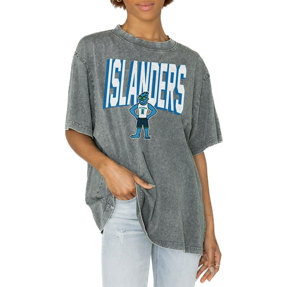 Women's Gameday Couture Gray Texas A&M Corpus Christi Islanders Solid Defense Oversized T-Shirt