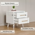 thumbnail image 6 of Asofer Nightstand Set of 2, Modern Bedside Table with 2 Drawer Dresser, Small Wood Night Table for Bedroom, White, 6 of 11