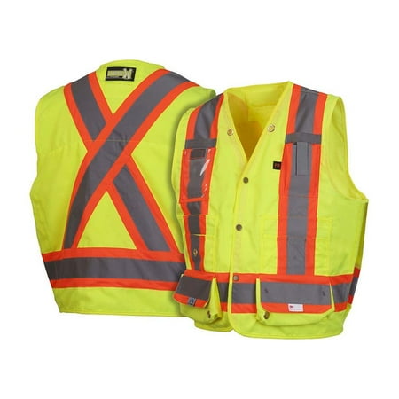 Hi-Vis Lime with Reflective Tape - Size Medium