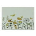 thumbnail image 1 of Spring Cutting Board, Polka Dot Winged Butterflies Flying over Poppy Flowers and Tulips, Decorative Tempered Glass Cutting and Serving Board, in 3 Sizes, by Ambesonne, 1 of 2