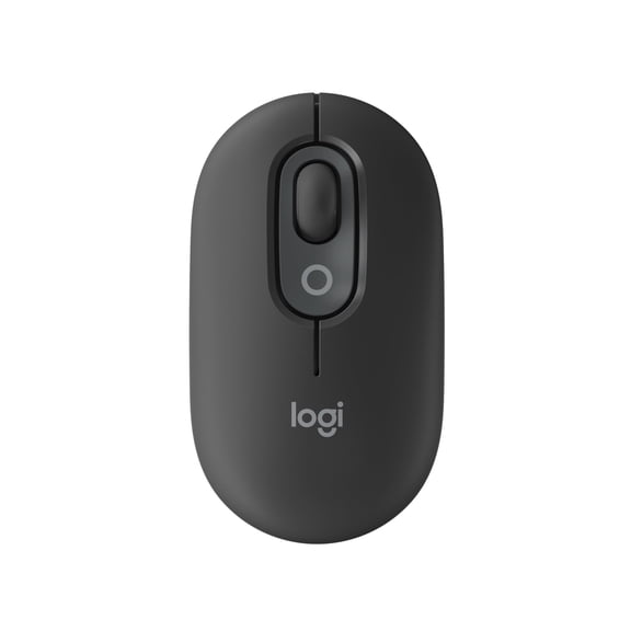 Logitech POP Mouse, Wireless Mouse with Customizable Emojis, SilentTouch Technology, Precision/Speed Scroll, Compact Design, Bluetooth, Multi-Device, OS Compatible - Graphite
