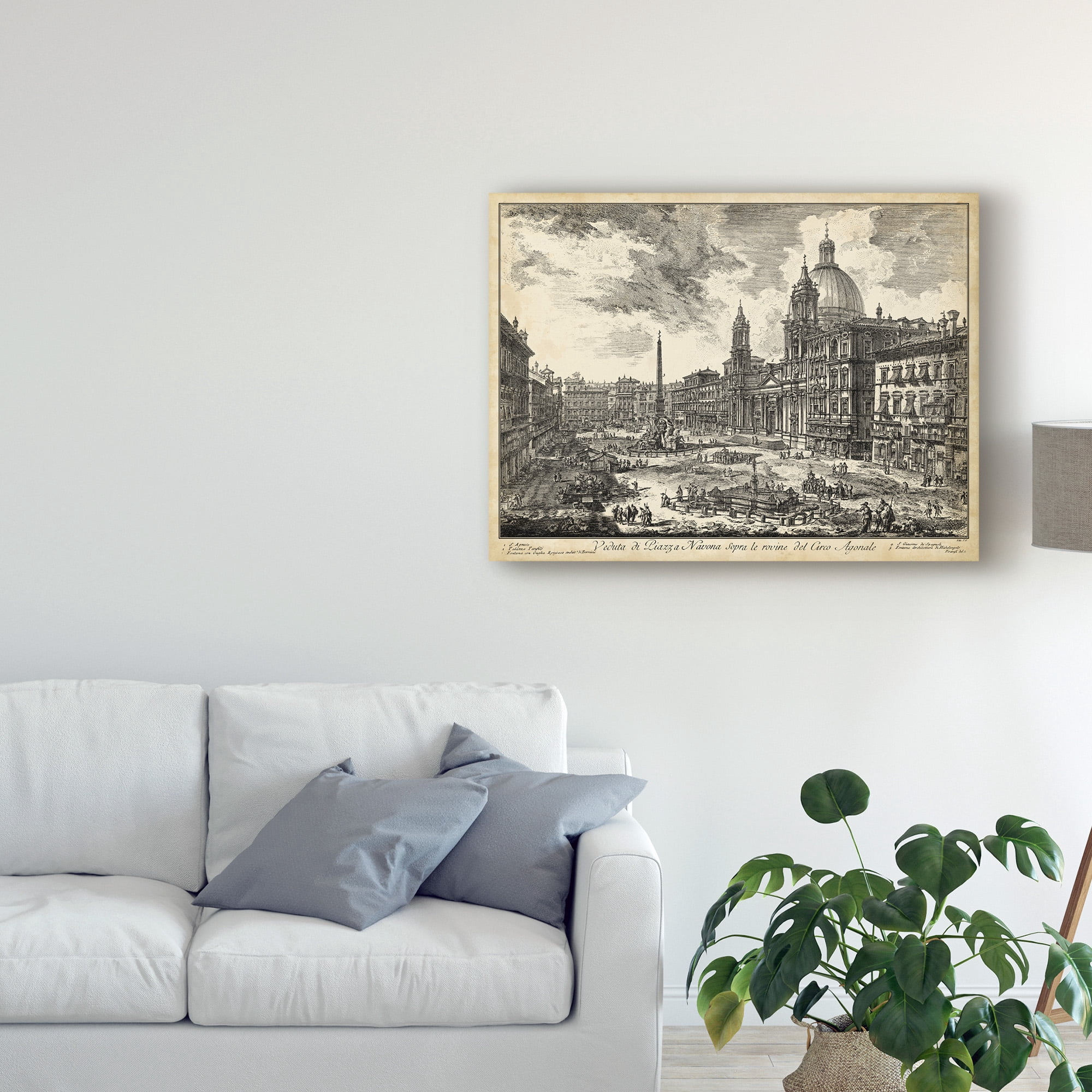 Trademark Fine Art 'Veduta di Piazza Navona' Canvas Art by Piranesi