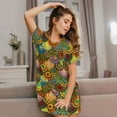 thumbnail image 3 of Naloa Colorful Circle Print Women Nightgowns,Womens Loungewear,Short Sleeve Sleepwear,Comfy Ladies Nightdress, 3 of 6