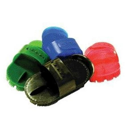 Partrade Curry Comb - Partrade P-Plastic Curry Comb With Strap- Black 7 Inch