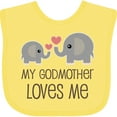 thumbnail image 3 of Inktastic My Godmother Loves Me Boys or Girls Baby Bib, 3 of 4