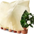 thumbnail image 2 of 1 Pce Housse de Plante Non Tissée avec Fermeture Éclair à Cordon pour Protection Antigel, 2 of 5