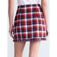thumbnail image 4 of Free Assembly Women’s Tweed Mini Skirt with Fringe Hem, Sizes 0-20, 4 of 5
