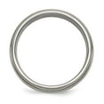 thumbnail image 2 of Chisel Titanium Brushed and Polished with Sterling Silver Inlay 8mm Ridged Edge Band, 2 of 7