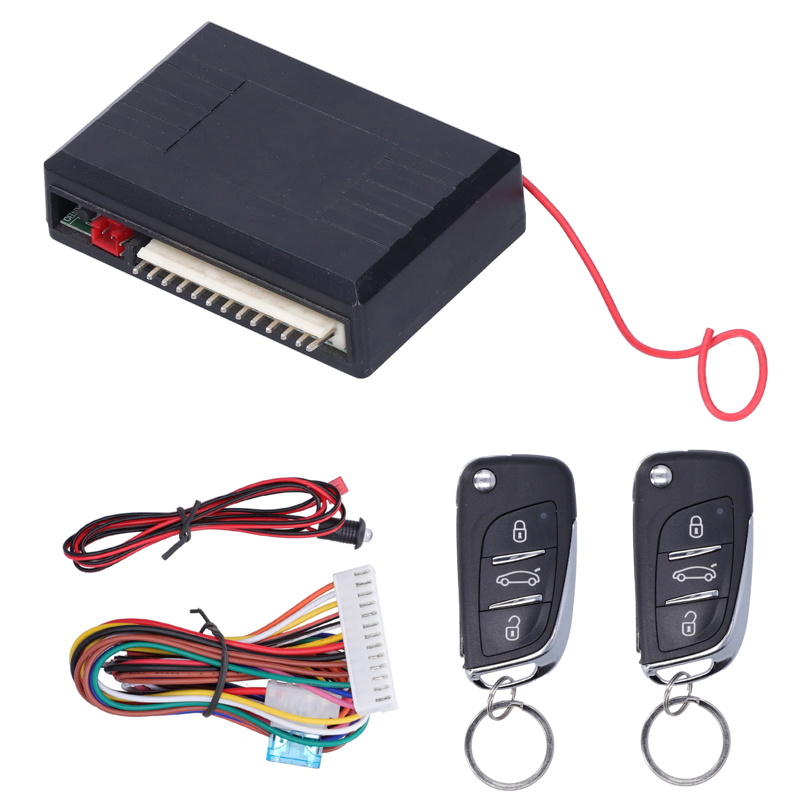 Central Kit Door Locking Vehicle Keyless Entry System W/ 2Pcs Remote Controllers 