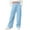 Blue, variant on Girls Sweatpants Size 8, with Multi-Pockets Straight Leg Elastic Waist Casual Cargo Athletic Pants Black (5-15T)