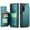 Green, variant on for Samsung Galaxy S23 Case with Card Holder, Wallet Case for Women Men with RFID Blocking, Durable Leather Kickstand Magnetic Clasp Shockproof Phone Case for Samsung Galaxy S23