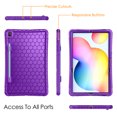 thumbnail image 5 of Silicone Case for Samsung Galaxy Tab S6 Lite 10.4'' 2020/2022, Fintie [S Pen Holder] Honey Comb Series Kids Friendly Light Weight Shock Proof Protective Cover Model SM-P610 (Wi-Fi) SM-P615 (LTE), 5 of 7