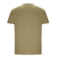 thumbnail image 4 of Qzwdhjm Short Sleeve Tops for Men Round Neck Solid Basic Shirts Soft Loose Casual Tshirts Big and Tall Tees for Summer Lounge, 4 of 5
