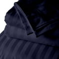 thumbnail image 2 of Top Split King Sheets Sets for Adjustable Beds - 800 Thread Count- 100% Egyptian Cotton 4Pcs Bed Sheets, Fits Upto 18'' Inch Deep Pockets, Navy Blue Stripe - Split Down 32 inches from The top, 2 of 8