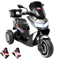 thumbnail image 1 of Motocicleta Montable Eléctrica para Niños Luces Sonido Conexión USB y Bluetooth Batería 6v  Apta a partir de 3 Años - Gris, 1 of 7