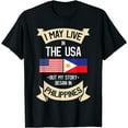 thumbnail image 2 of Philippines American Flag USA Filipino Roots Gifts T-Shirt, 2 of 3