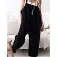thumbnail image 3 of Linen Jumpsuits for Women Loose Straps Overalls Baggy Wide Leg Harem Pants Dungarees Playsuit, 3 of 3