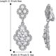 thumbnail image 4 of Crday Wedding Bridal Clip On Earrings For Women Rhombus Crystal Simulated Pearl Hollow Gift, 4 of 4