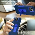 thumbnail image 6 of Xhy iPhone 12 Pro Max Case with Screen Protector Tempered Glass, Military Grade Case with Magnetic Car Mount, Hybrid Hard Case, 6.7 inch Cover for Men Women, Dark blue & Blue, 6 of 6