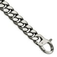 thumbnail image 4 of Sterling Silver Ruthenium and Antiqued Brushed Link Bracelet, 4 of 5