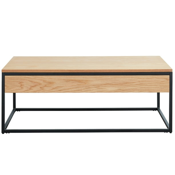 Contemporary Oak Veneer Coffee Table Com Contemporary Oak Veneer Coffee Table, Anwen Light Oak Glass Coffee Table