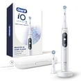 thumbnail image 1 of Oral-B iO Deep Clean + Protect cepillo de dientes eléctrico recargable, blanco con un cepillo de dientes iO Serie 7, 2 cabezales de repuesto y un estuche de viaje de carga, 1 of 5