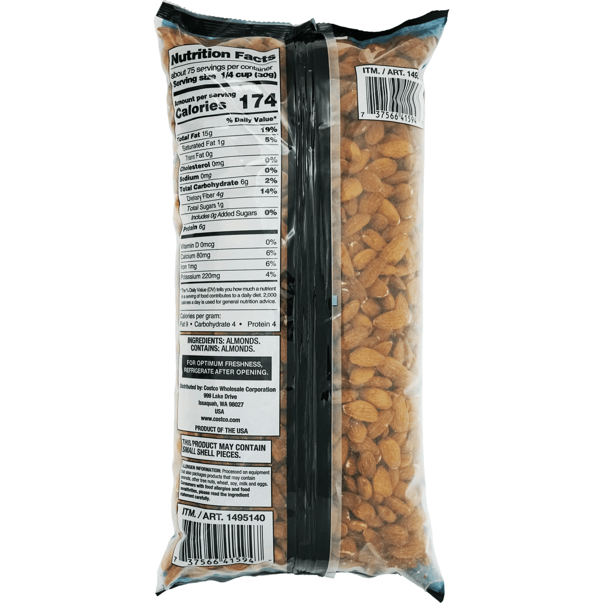 Whole Almonds, Baking Nuts, 5 lbs