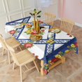 thumbnail image 3 of Pioneer Flower Floral Print Pattern Rectangle Tablecloth 60"x120", Waterproof Polyester Table Cloth, Wipeable Spillproof for Dining Camping Indoor Outdoor, 3 of 6