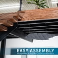 thumbnail image 2 of VIVO Dark Gray Acoustic Ceiling Waffle Panel, 2 of 8