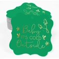 thumbnail image 2 of Inkdotpot Pack Of 50 Baby It's Cold Outside Baby Shower Paper Tags DIY Craft Bracket Shape Real Gold Foil Hang Tags, 2 of 6