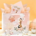 thumbnail image 2 of WRAPAHOLIC Extra Large Giraffe Gift Bag with Card and Tissue Paper, Baby Girl, 4 Piece, 16", 2 of 5
