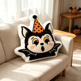 thumbnail image 4 of Halloween Pillow Pumpkin Ghost Shaped Throw Pillow, 15.74in Halloween Decorative Pillows, Pumpkin Pillows, Happy Halloween Decorations for Sofa Bed Couch Stuffed Gothic Party Outdoor Home Decorations, 4 of 10