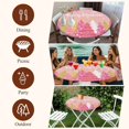 thumbnail image 7 of Pink Christmas Tree Round Tablecloth, Fitted Table Cover with Elastic for 45"-54" Round Tables, Pink Xmas Tree Snowflake Luxury Table Cloth Outdoor Indoor Dinning Party Waterproof Tablecloths, 7 of 7