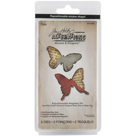 Sizzix Movers & Shapers Magnetic Dies By Tim Holtz 2/Pkg-Butterflies