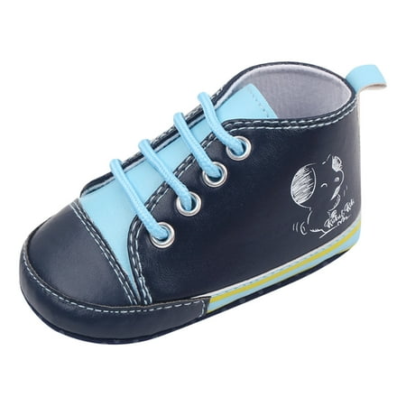 

Shoes For Boys Summer Toddler Shoes Boys And Girls Sports Lightweight High Top Lace Up Comfortable Casual Style Sneakers For Girls Dark Blue 12 Months-18 Months