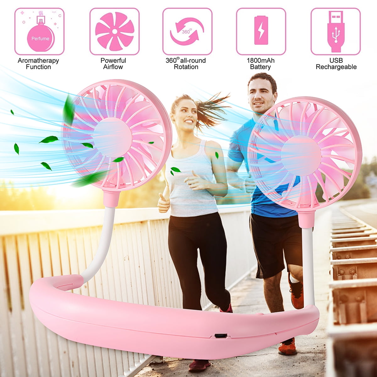 Wearable Fans Sports Hanging Neck Fan Lazy Mini Fan Neck Hanging Fan