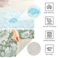 thumbnail image 3 of Absorbent Non Slip Ultra Soft Bath Mat Toilet Mat Sage Green and Ivory, 3 of 5