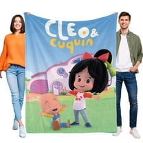 Cleo and Cuquin-Anti-Pilling Flannel Blanket Soft Lightweight Plush Fuzzy Cozy Luxury Blanket for Home and Kitchen Use – Perfect for Kids and Adults 40"x60"