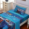 thumbnail image 2 of Ambesonne Maritime Fitted & Top Sheet Set with Sham, Harbour by the Sea, Navy Red, 2 of 5