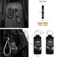 thumbnail image 7 of Yuyamidu 3D Pug Car Seat Cover Set Cute Steering Wheel Cover Seat Belt Pads Gear Shift Knob Cover Sun Visor Car Rearview Mirror Cover Cup Holder Wrist Key Chain 16 PCS, 7 of 7