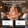 thumbnail image 2 of Auriculares inalámbricos con clip PAXA Clipbuds7 Bluetooth 5.4 Oro Rosa, 2 of 7