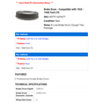 thumbnail image 2 of Brake Drum - Compatible with 1965 - 1968 Ford LTD 1966 1967, 2 of 2