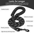thumbnail image 2 of Dog Leash 6 FT with Comfortable Padded Handle, Highly Reflective Threads Leash for Medium Large Dogs, 1/2 inch Diameter, Black, 2 of 4