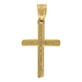 thumbnail image 2 of Auriga 10k Two-Tone Gold Cubic Zirconia Cross Religious Charm Pendant for Women, 2 of 5