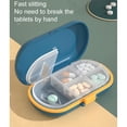 thumbnail image 2 of 2 en 1 caja de plástico compartimentada para medicinas, soporte para vitaminas para viajes (azul) Ehuebsd  Cuidado Belleza, 2 of 9